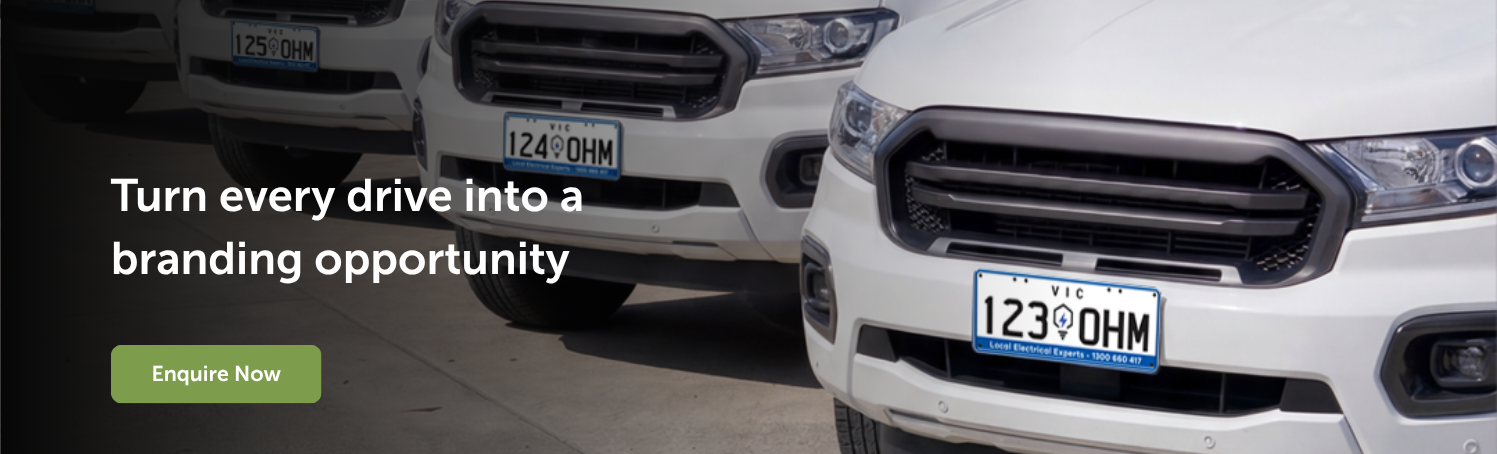 Business Plates - turn every drive into a branding opportunity